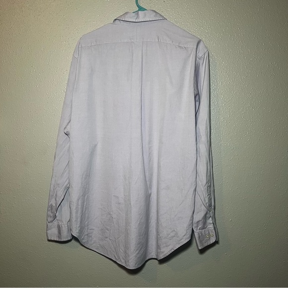 Polo Ralph Lauren Shirt Mens 16.5 Long Sleeve Cotton Custom Fit Purple - Picture 5 of 7